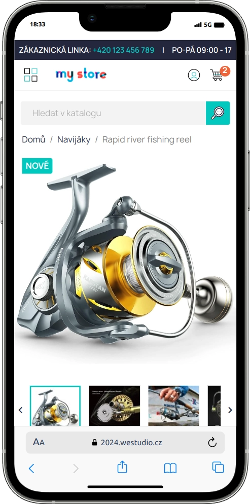 Šablona Prestashop - Mobilní verze 2025